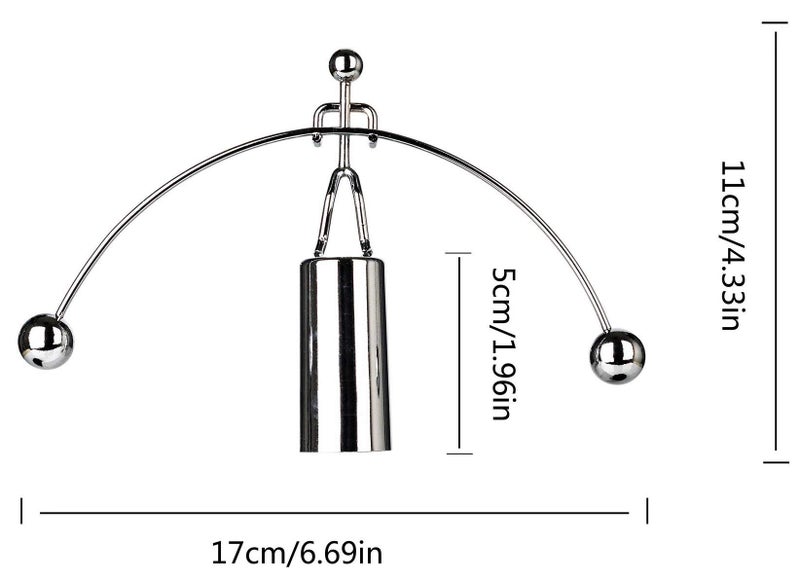 Sunnytech Mini Steel Balance Toy Weightlifter Kinetic Art Balance Toy Balancing Decompressive Science Psychology Home Offic Decor Desk Decor WJ064 - Image 2